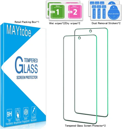 Miniatura 6 de MAYtobe Paquete de 2 protectores de pantalla diseñados para Samsung Galaxy A54 5G, vidrio templado, antiarañazos, sin burbujas, fácil de instalar