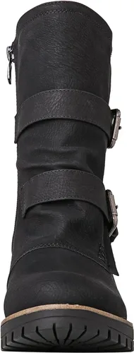 Miniatura 17 de GLOBALWIN Botas militares con cordones a media pantorrilla, para motocicleta, para festivales de moda, para mujer