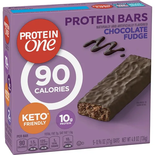 Miniatura 14 de Protein One Barras de proteína de 90 calorías, chispas de chocolate, aptas para Keto, 5 unidades, 4.8 onzas (paquete de 12)