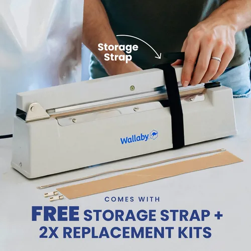 Miniatura 7 de Wallaby Sellador de impulsos – 12 pulgadas – Máquina selladora térmica manual para bolsas de Mylar – Resistente para sellado fuerte y seguro