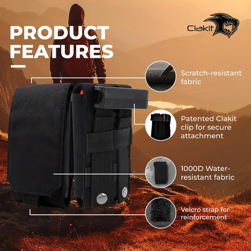 Miniatura 6 de Phone Holster with Clip - Hook Loop Nylon Cellphone Holster Compact Pouch, Backpack Shoulder Strap Accessory - Multifunctional StrapPack Pouches for