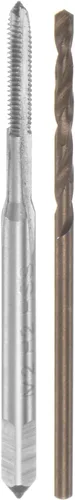 Miniatura 43 de uxcell Juego de grifos y brocas, M12 x 1.25 H2 rectos, fresadora de roscas para máquina de flauta recta, 0.413 in de acero cobalto M35 de alta