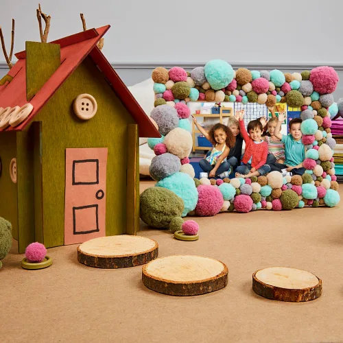 Miniatura 6 de Colorations Rondas de madera natural, 50 piezas con corteza, de 1 3/4 a 2 3/8 pulgadas recicladas, ramas, lisas, artes y manualidades, naturaleza