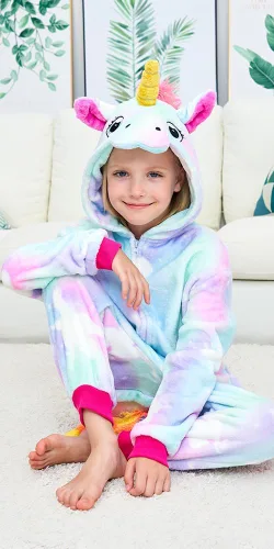 Miniatura 5 de Pijama unisex de unicornio para niños, disfraz de Halloween
