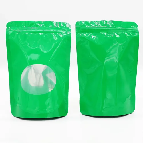 Miniatura 21 de Bolsa de doble cara de color mate/brillante con ventana redonda transparente (100 bolsas/paquete) (3.3 x 5.5 pulgadas, negro brillante)