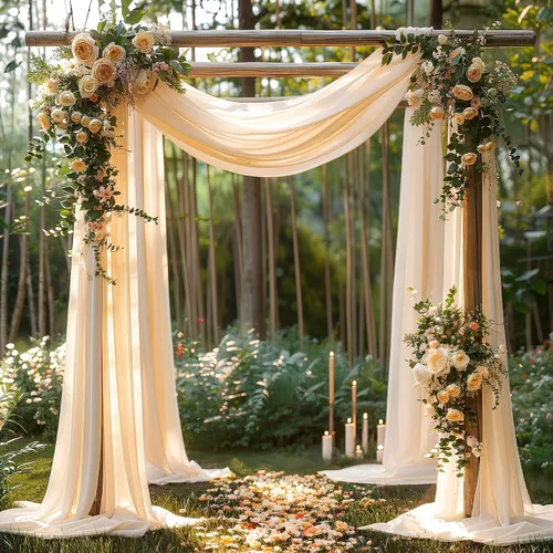 Miniatura 27 de Tela Negra para Drapeado de Arco de Boda 1 Panel 30'' x 20 Pies Cortinas Negras Tela Transparente Telón de Fondo Telas para Drapeado de Arco
