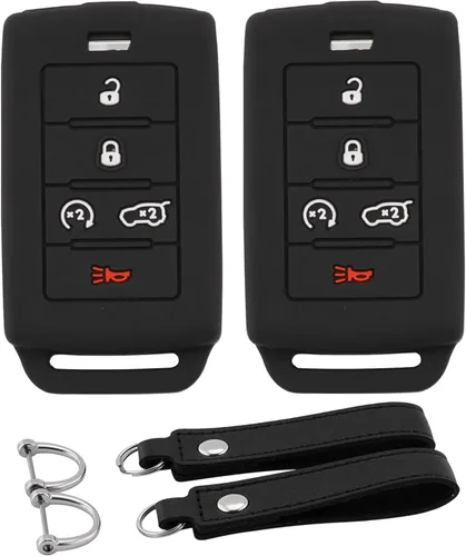 Miniatura 14 de Funda de Silicona para Llavero Compatible con Chevy GMC 5 Botones 2023 2022-2019 Chevy Silverado Tahoe Suburban GMC Sierra Acadia Terrain Protector