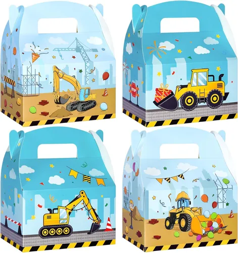 Miniatura 13 de WERNNSAI Paquete de 12 cajas de regalo de fiesta de cumpleaños, decoraciones de fiesta de feliz cumpleaños, cajas de dulces para niñas y niños