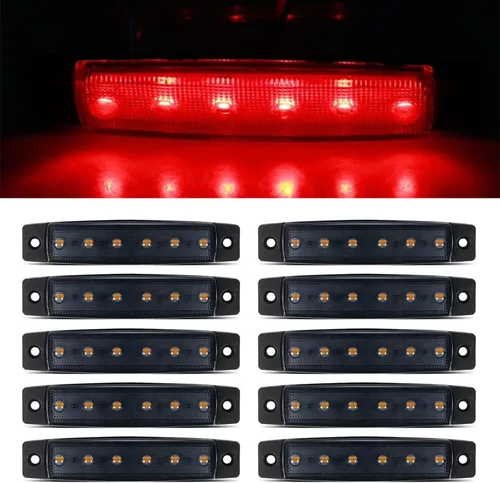 Miniatura 12 de FXC 10x 6 luces LED indicadoras laterales de gálibo para camión, autobús, remolque, luz interior impermeable para barco, luz de popa de cubierta