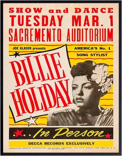 Miniatura 9 de Arte de pared de Billie Holiday - Póster de Billy Holiday - Carteles vintage de concierto de 8x10 - Arte de pared afroamericano - Regalos de músico