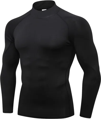 SPVISE Paquete de 1 o 2 camisetas de compresión para hombre, camisetas de manga larga, camisetas de entrenamiento atlético, camisetas frescas y