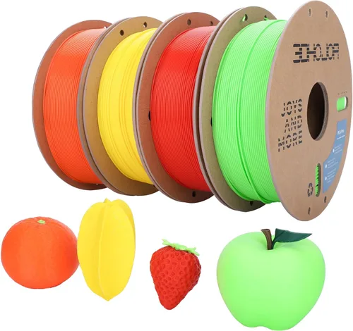 Miniatura 35 de 3DHoJor PLA+ 3D Printer Filament Bundle, Multicolor PLA+ Filament 1.75mm, Vacuum Packed, 0.25kg*8 Pack, 2kg Total, Black+Bone