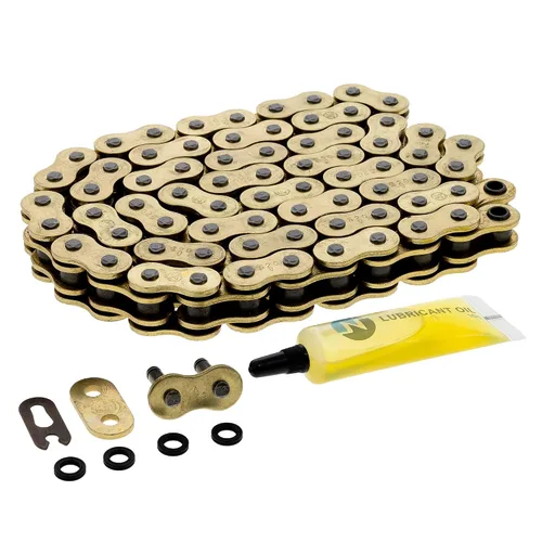 Miniatura 10 de Niche - Cadena de transmisión prémium sin junta tórica de alta resistencia con enlace maestro para motocicletas y ATVs 520V-X, Gris