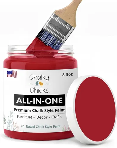 Miniatura 103 de Chalky Chicks - Pintura mate a la tiza, no requiere lijado, 4 onzas líquidas, color gris oscuro (Gun Metal Gray), para muebles, pintura sin Gris