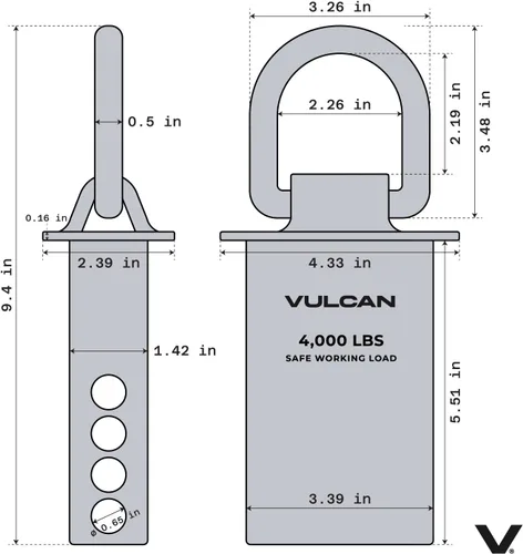 Miniatura 7 de VULCAN Conjunto de anilla en D de bolsillo de estaca plateada, paquete de 4