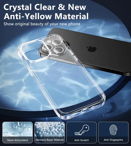 Miniatura 1405 de FNTCASE Funda para iPhone 13 Pro-Max: Fundas magnéticas transparentes compatibles con Magsafe Slim anti amarillamiento protección contra caídas