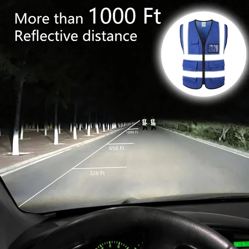 Miniatura 5 de Chaleco de seguridad reflectante para hombres y mujeres, chaleco de construcción que cumple con el estándar ANSI/ISEA