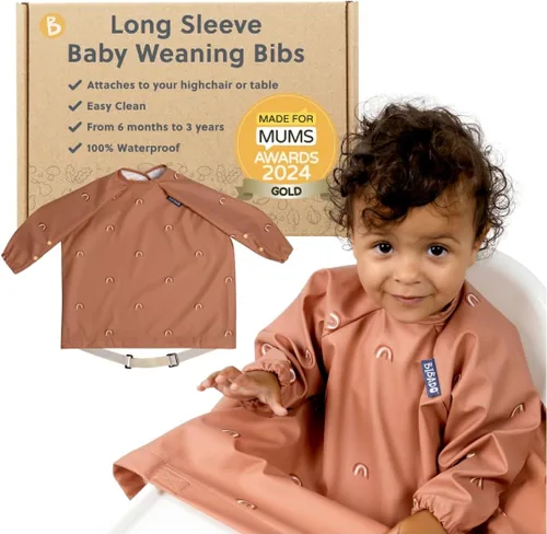 Miniatura 13 de BIBaDO - Baberos de manga larga para bebés - Bebés y niños pequeños de 6 a 36 meses - Babero de destete dirigido por el bebé - Fácil de limpiar