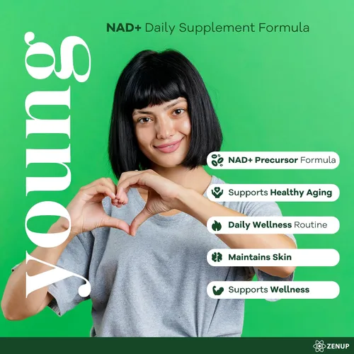 Miniatura 5 de NAD+ Suplemento 1100 mg ribósido liposomal de nicotinamida con resveratrol y quercetina Enfoque mental 120 cápsulas