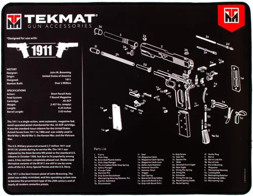 Miniatura 16 de TekMat Ultra - Alfombrilla para pistola de 20 x 15 pulgadas, tapete de limpieza y mantenimiento de pistolas con base de goma antideslizante