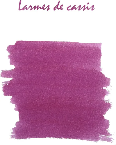 Miniatura 2 de Tinta para pluma estilográfica Herbin - 1 lata de 6 cartuchos - Larmes de Cassis