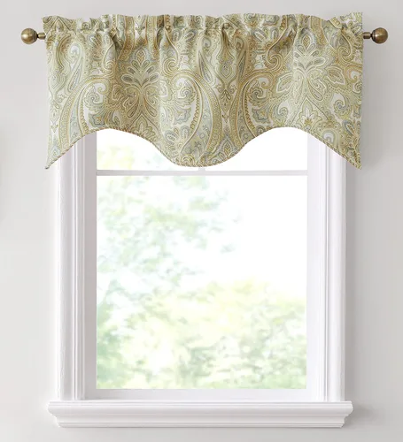 Miniatura 10 de HLC.ME París Cachemira Damasco Panel de cortinas térmicas opacas con ojales, para ventanas, largos: 63", 84", 96", un par