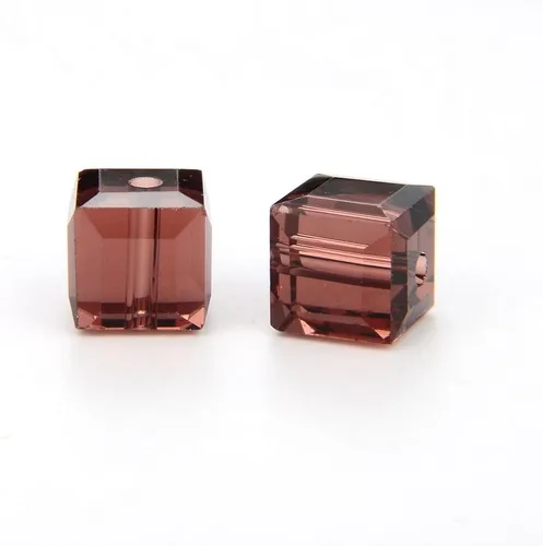 Miniatura 2 de 50 piezas Adabele cuentas austriacas de 6 mm de cristal facetado en cubo amatista sueltas, compatibles con cristales Swarovski Preciosa 5601 SSC611