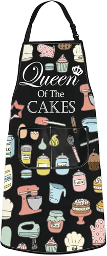 WZMPA Delantal ajustable Queen Of The Cakes para los amantes de los pasteles
