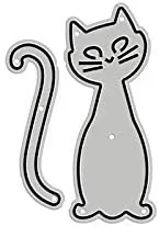 Miniatura 4 de MSBDIE - Troqueles de corte de metal con diseño de gato negro feliz para manualidades, álbumes de recortes y fabricación de tarjetas, papel