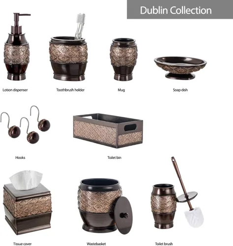 Miniatura 6 de Creative Scents Dublin - Cesta de almacenamiento de papel higiénico marrón para decoración, organizador decorativo de baño y almacenamiento