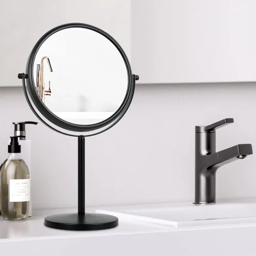 Miniatura 6 de ALHAKIN Espejo de maquillaje con aumento de 10x, espejo de mesa de 8 pulgadas de doble cara con aumento, espejo de maquillaje giratorio para baño