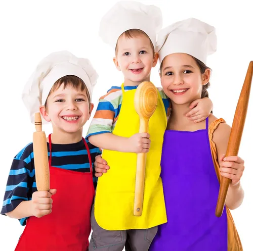 Miniatura 6 de PLULON 8 piezas de delantales para niños, delantales para niños para pintar, delantales de arte para niños, smocks a granel para actividades
