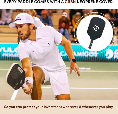 Miniatura 7 de CRBN Pickleball - X Series Power Paddle - Carbon Fiber Pickleball Paddle with Foam Injected Edges for Expanded Sweet Spot
