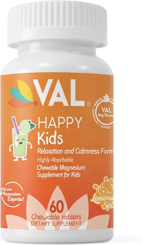 Miniatura 15 de VAL Magnesio para Niños Magnesio de Alta Absorción para Calma, Relajación y Concentración Glicinato de Mg, Citrato y Taurato con Vitamina B6