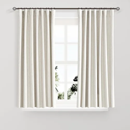 Miniatura 27 de Joywell 2 cortinas opacas 100%, lino, beige natural, trabillas traseras/cinta con ganchos, aislantes, de dormitorio, comedor, sala, puerta corrediza