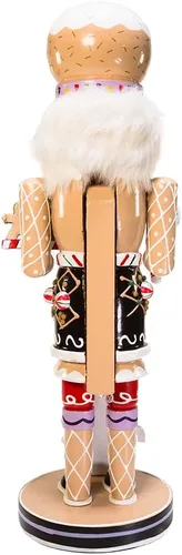 Miniatura 5 de Kurt Adler, cascanueces navideño de jengibre de madera, 16 pulgadas