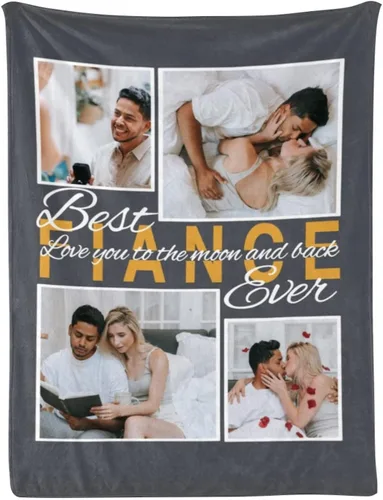 Miniatura 28 de Manta personalizada con fotos, mantas personalizadas con imagen para madre, padre, niños, hermana, amigos, parejas, cumpleaños, 1 foto, 30 x 40
