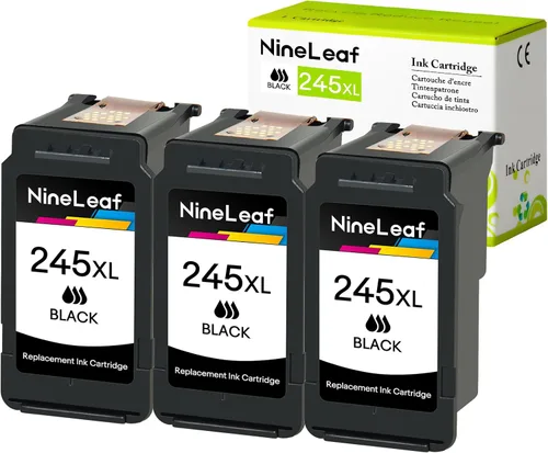 NineLeaf Cartuchos de tinta remanufacturados compatibles con Canon PG-245XL PIXMA MG2520 MG2920 MG2922 MG2924 MG2420 MG2522 MG2525 MG3020 MG2555