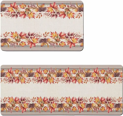 Tapete de baño con hojas bohemias para bañera, antideslizante, de secado rápido y absorbente, de tierra de diatomeas, para fregadero de cocina,