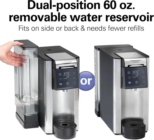 Miniatura 4 de Hamilton Beach FlexBrew Advanced 5-en-1 Cafetera Térmica Programable de 12 Tazas de Goteo y Porción Individual para Café Caliente y Helado, Depósito