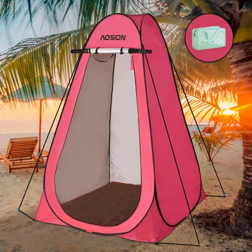 Miniatura 10 de Pop Up Privacy Shower Tent, Portable Changing Dressing Room with Carry Bag, Waterproof Sun Shelter for Camping, Beach, Hiking & Outdoor Activities.