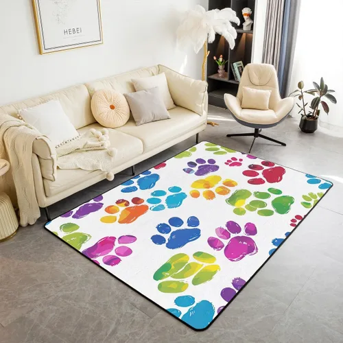 Miniatura 12 de Feelyou Linda alfombra decorativa de hongos para sala de estar, alfombra de área de hongos de dibujos animados de 3 x 5 para niños, niñas