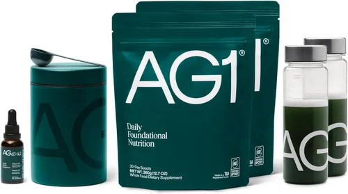 AG1 Greens - Suplemento en polvo | Mejora la salud intestinal | Multivitamínico, probiótico, sin gluten, vegano y apto para keto | 75 vitaminas