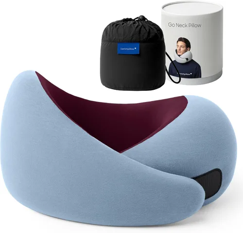Miniatura 10 de Ostrichpillow Go Almohada Cervical, Almohadas de Viaje para Aviones, Almohada de Viaje de Espuma Viscoelástica Premium, Diseño Ergonómico 360º