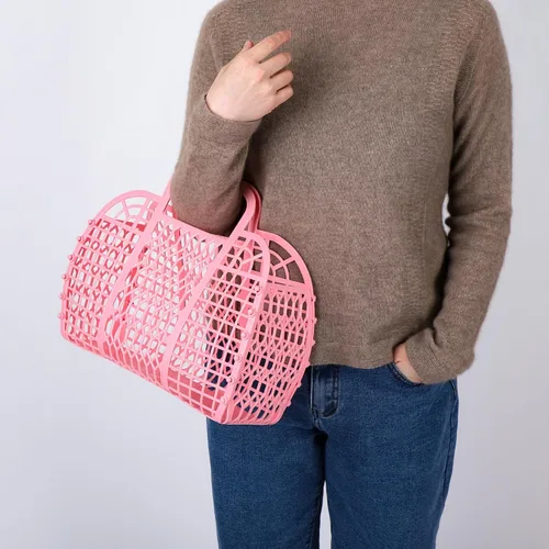 Miniatura 5 de BABANA Bolsas de gelatina – (juego) bolsas de gelatina pequeñas y grandes para madre e hija Cesta de regalo reutilizable, bolsas de playa – (S, L)