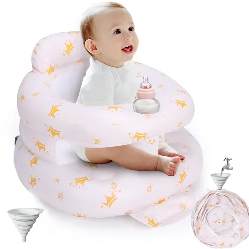 Miniatura 7 de Asiento inflable para bebés de 3 meses en adelante, asiento inflable de apoyo para bebé para sentarse, silla de piso para bebé/niño pequeño