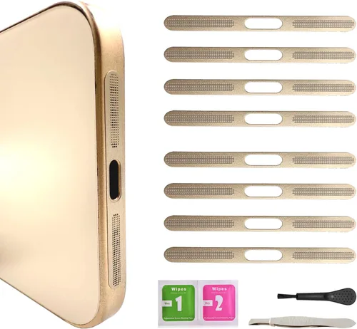 Miniatura 13 de Funda antipolvo de metal para altavoz iPhone 17 Pro Max, protector de malla antipolvo, cero pérdida de sonido, ajuste invisible, compatible