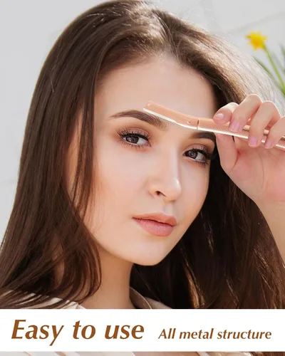 Miniatura 3 de MoHern Dermaplan - Maquinilla de afeitar para rostro profesional, afeitadora facial para mujeres con 40 repuestos de cuchilla, maquinilla de afeitar