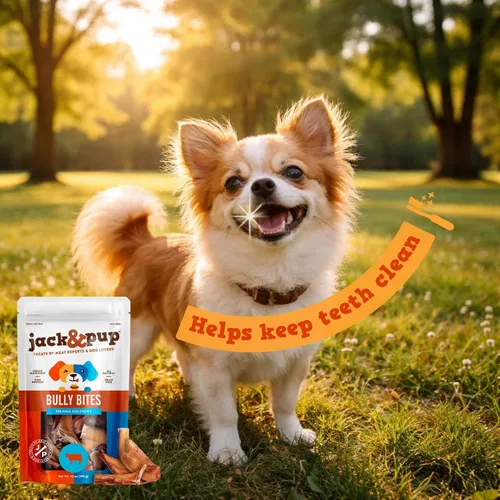 Miniatura 7 de Jack&Pup Bully Stick Bites- 10 onzas – Golosinas para perros pequeños y medianos – Todo natural, Pizzle de carne de res de un solo ingrediente