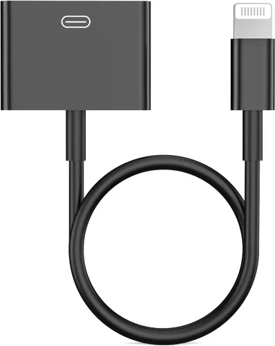 Adaptador Lightning a 30 pines para iPhone, [certificado Apple MFi] Convertidor de carga y transferencia de datos hembra de 8 pines a 30 pines